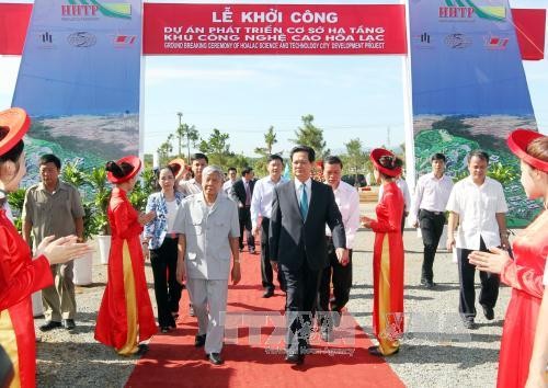 Lancement du projet d’infrastructures de la zone de hautes technologies de Hoa Lac - ảnh 1